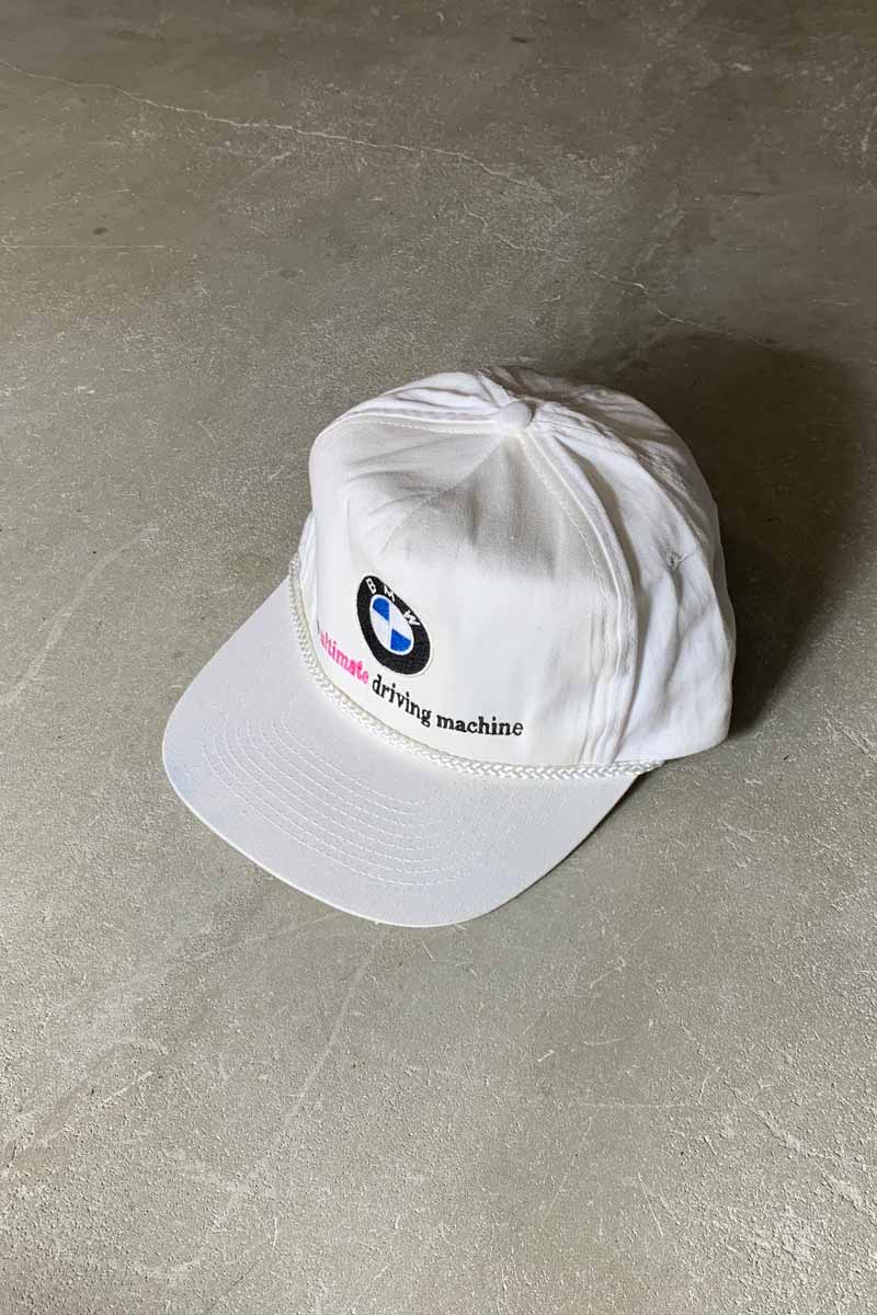 90'S BMW EMBROIDERY 6PANEL CAP / WHITE [SIZE: ONE SIZE USED]