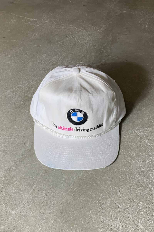 90'S BMW EMBROIDERY 6PANEL CAP / WHITE [SIZE: ONE SIZE USED]