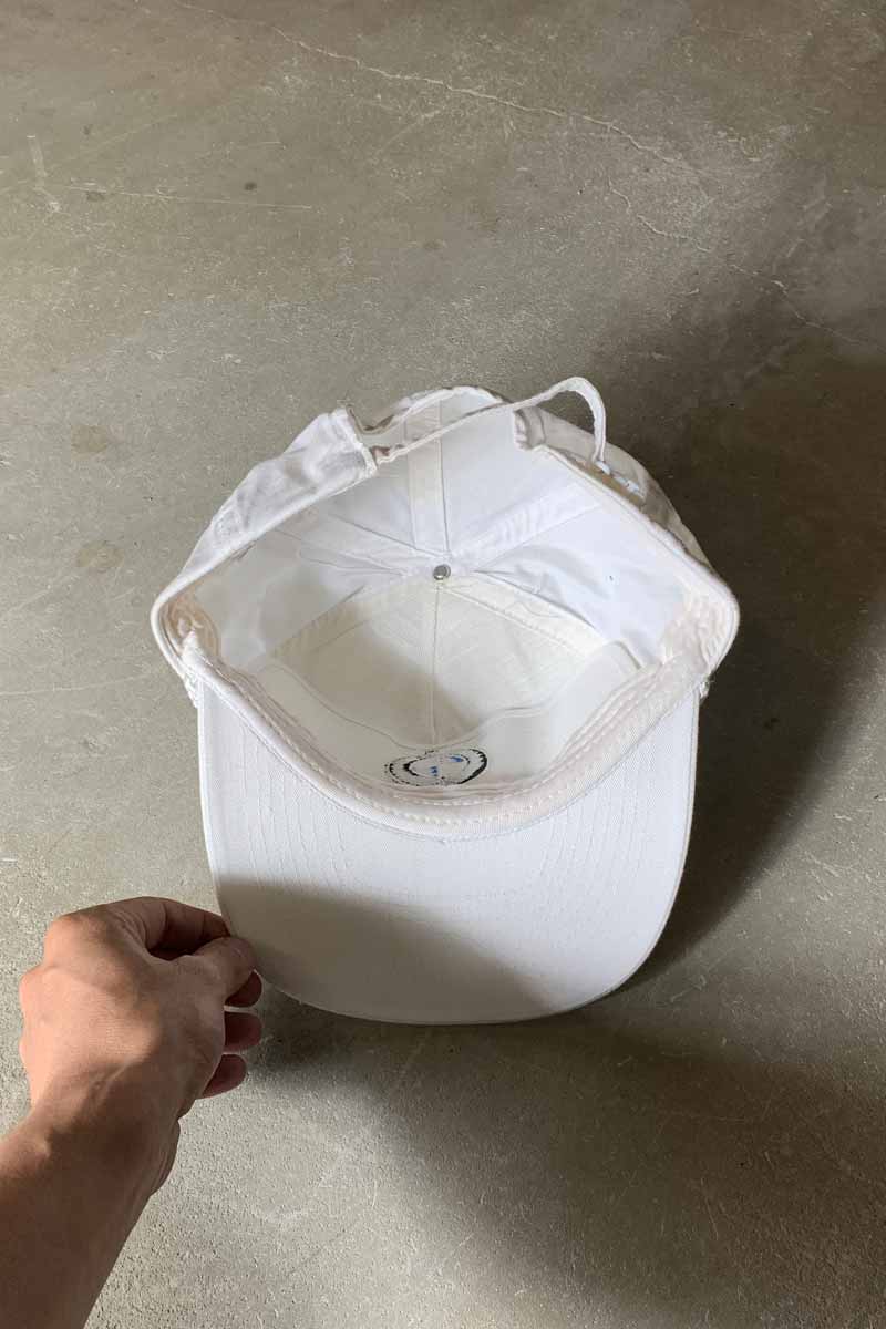 90'S BMW EMBROIDERY 6PANEL CAP / WHITE [SIZE: ONE SIZE USED]