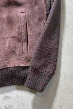 画像をギャラリービューアに読み込む, 80&#39;S SUEDE LEATHER ACRYLIC KNIT JACKET / BROWN [SIZE: XL USED]
