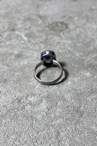 SILVER RING W/GLASS STONE [SIZE: 17号相当 USED]