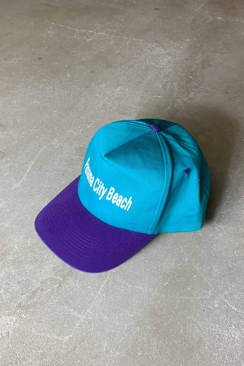 90'S PANAMA CITY BEACH TWO TONE 6PANEL CAP / BLUE / PURPLE [SIZE: ONE SIZE USED]