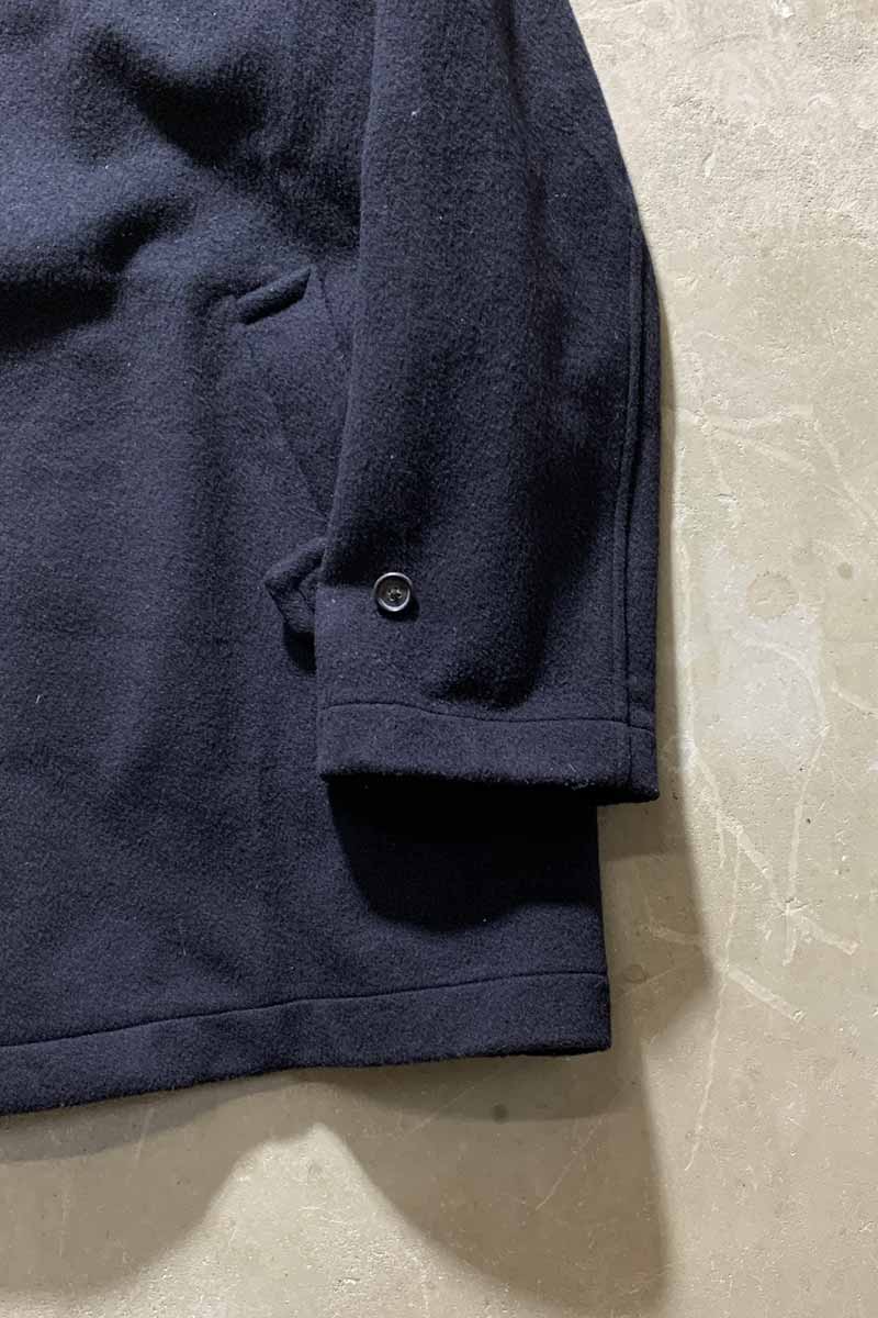 80-90s TOGGLE BUTTON WOOL COAT / BLACK [SIZE: 2XL USED]