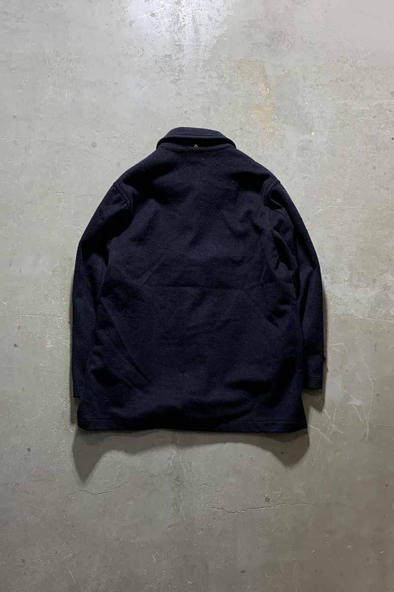 80-90s TOGGLE BUTTON WOOL COAT / BLACK [SIZE: 2XL USED]