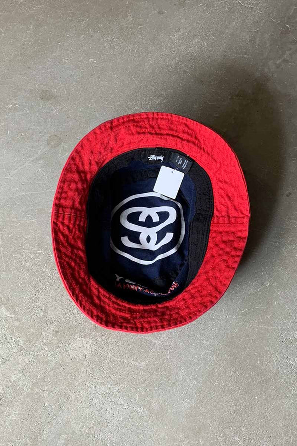 INTERNATIONAL BUCKET HAT / NAVY / RED [SIZE: ONE SIZE]