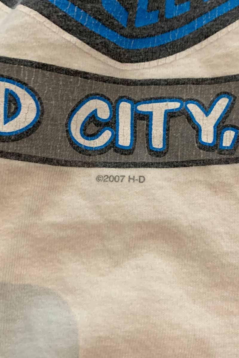 L/S BLACK HILLS BACK PRINT T-SHIRT / WHITE [SIZE: M USED]