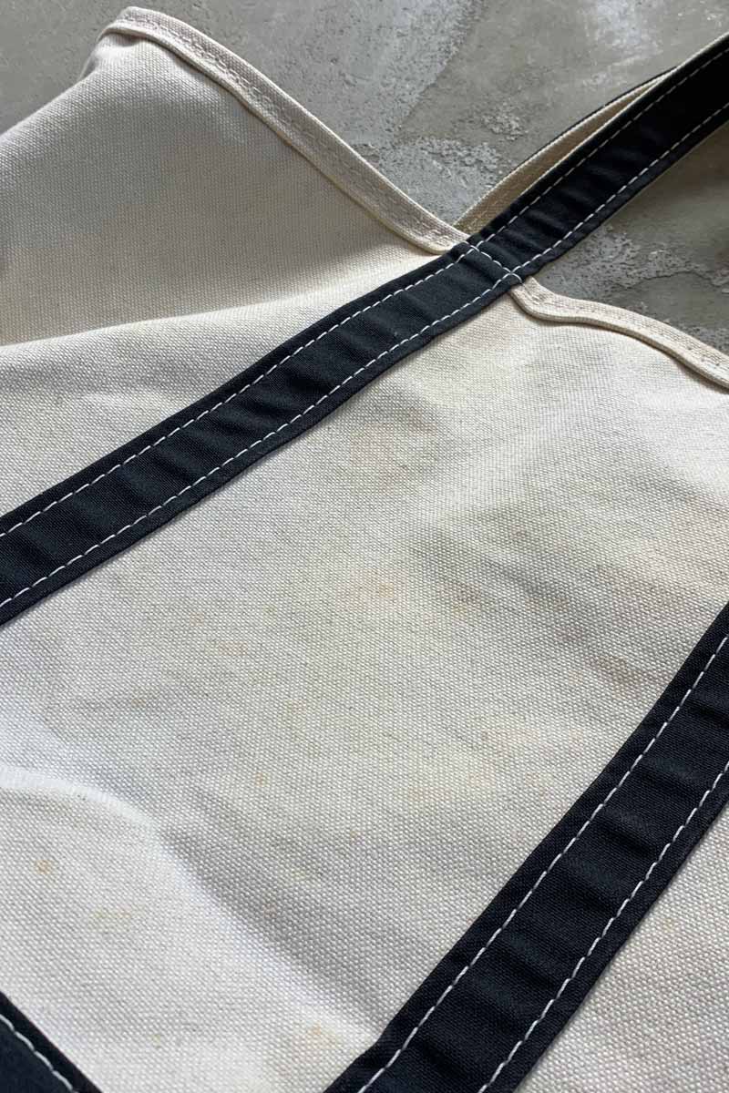MADE IN USA 90'S TOTE BAG / WHITE / NAVY [SIZE: ONE SIZE USED]