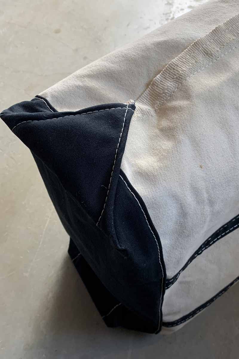 MADE IN USA 90'S TOTE BAG / WHITE / NAVY [SIZE: ONE SIZE USED]