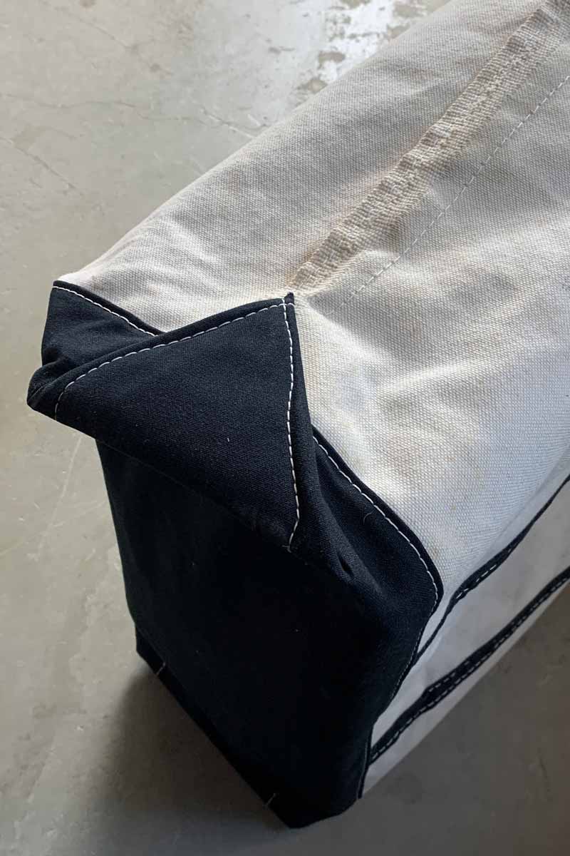 MADE IN USA 90'S TOTE BAG / WHITE / NAVY [SIZE: ONE SIZE USED]