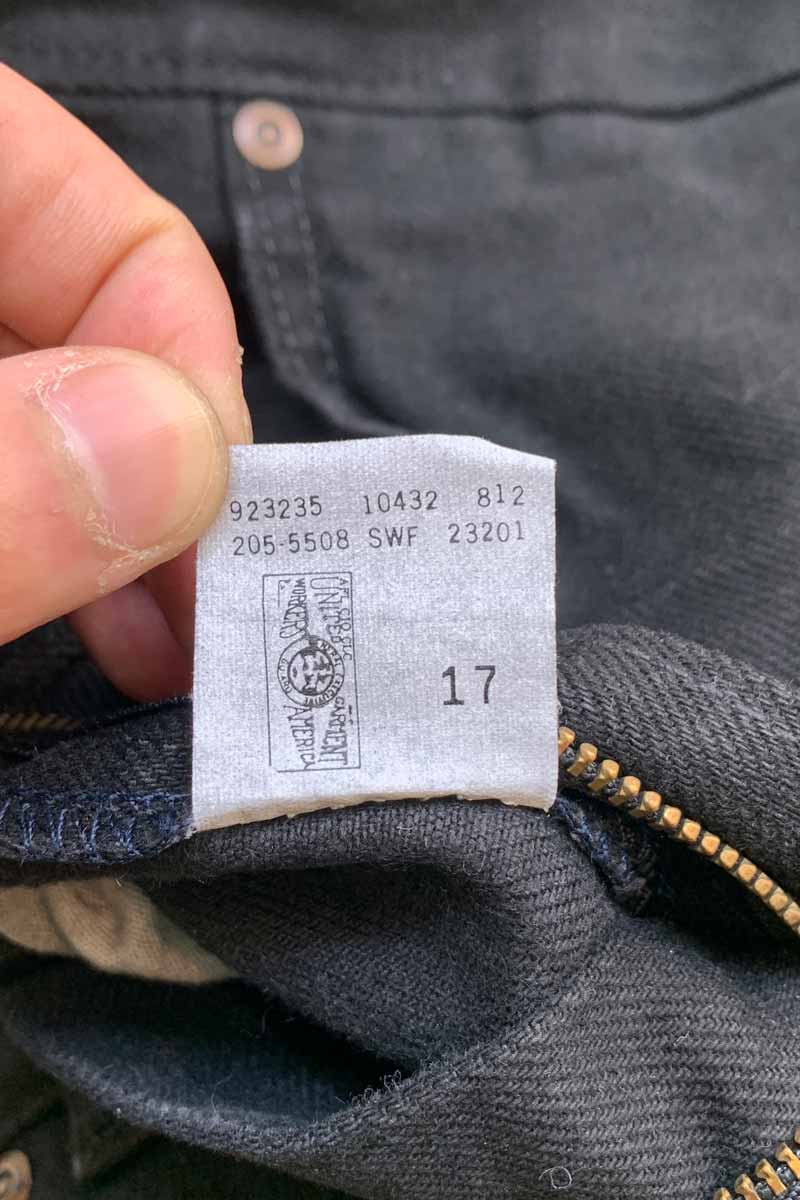 MADE IN USA 90'S DENIM PANTS / BLACK [SIZE: W31L30 DEADSTOCK/NOS]