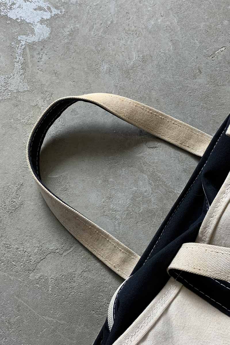 MADE IN USA 90'S TOTE BAG / WHITE / NAVY [SIZE: ONE SIZE USED]