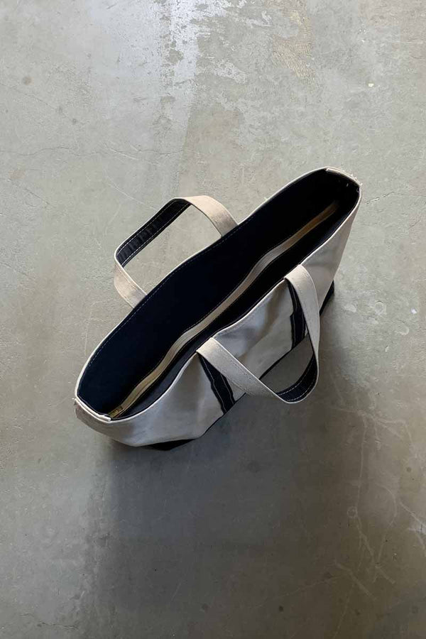 MADE IN USA 90'S TOTE BAG / WHITE / NAVY [SIZE: ONE SIZE USED]