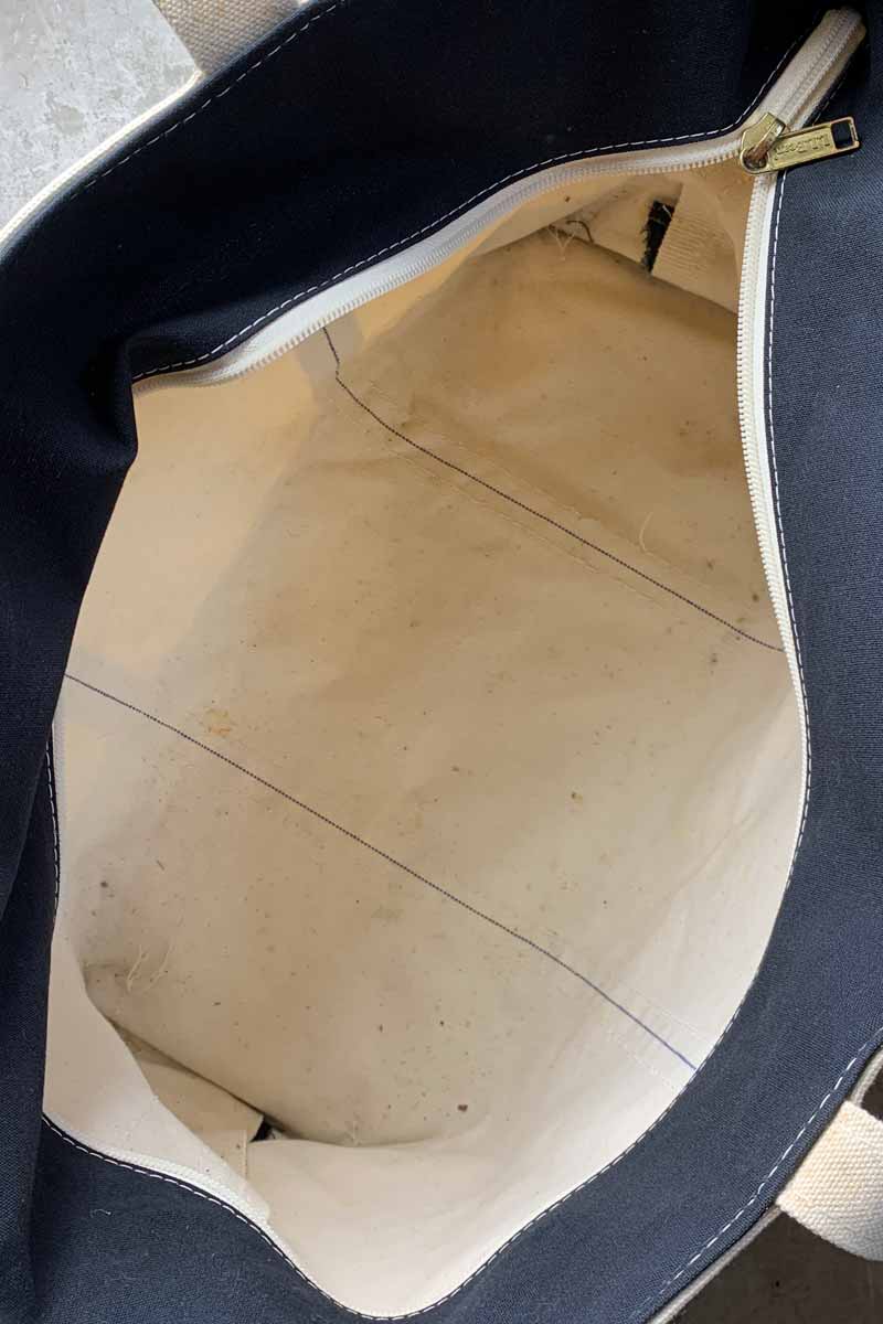 MADE IN USA 90'S TOTE BAG / WHITE / NAVY [SIZE: ONE SIZE USED]