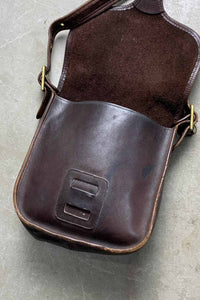 MADE IN USA 80'S MEDIUM LEATHER SHOULDER BAG / BROWN [SIZE: ONE SIZE USED]