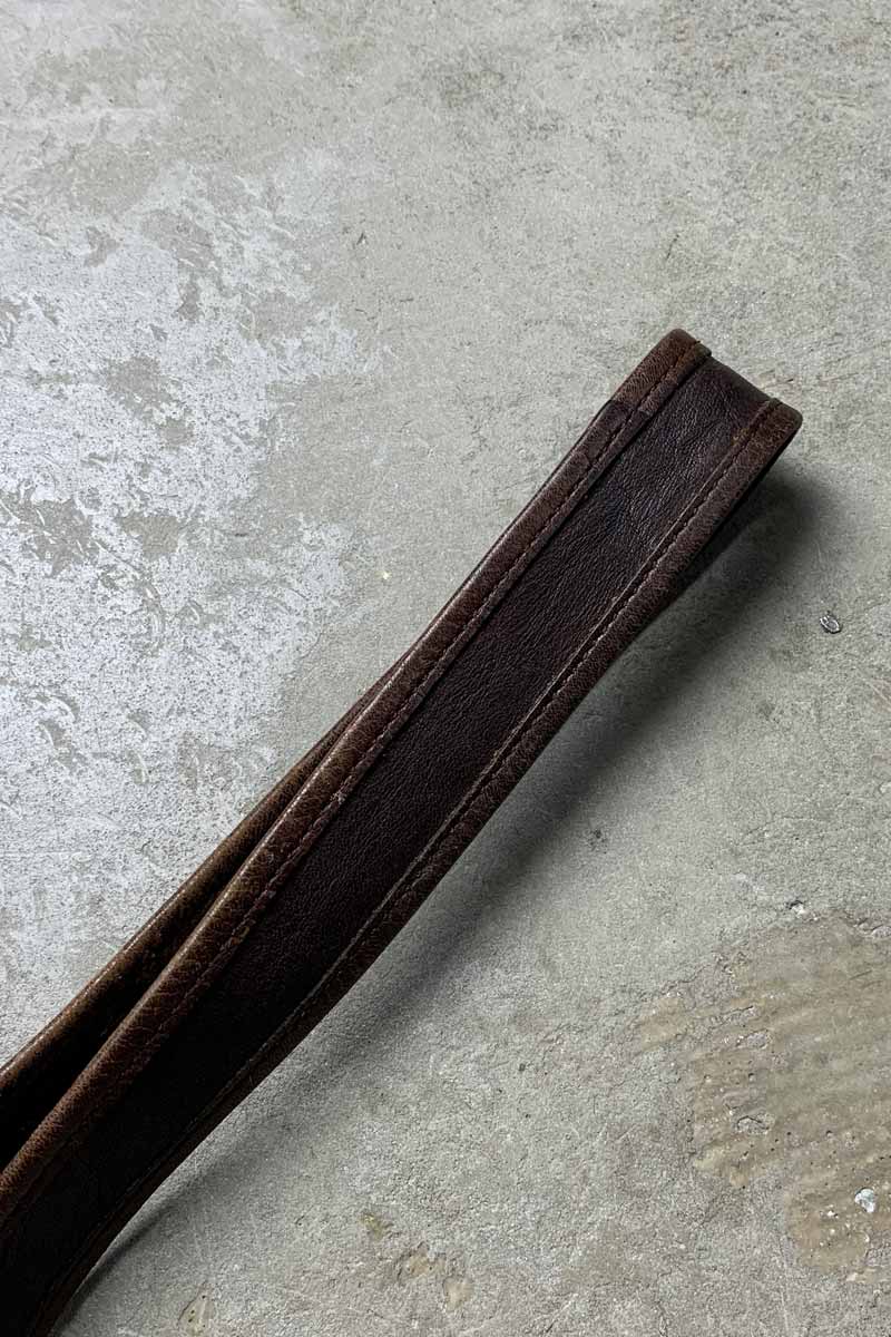 MADE IN USA 80'S MEDIUM LEATHER SHOULDER BAG / BROWN [SIZE: ONE SIZE USED]