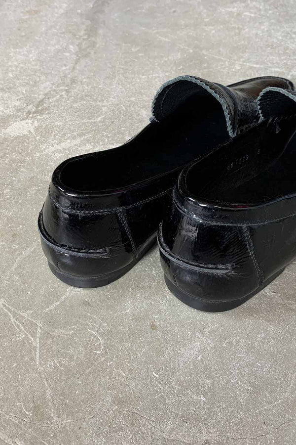 MADE IN ITALY ENAMEL LOAFERS / BLACK [SIZE: US9.0 (equivalent to 27.0cm) USED]