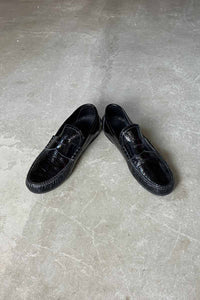 MADE IN ITALY ENAMEL LOAFERS / BLACK [SIZE: US9.0 (27.0cm相当) USED]