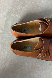 LEATHER STRAP SHOES / CAMEL [SIZE: US7.5 (25.5cm相当) USED]