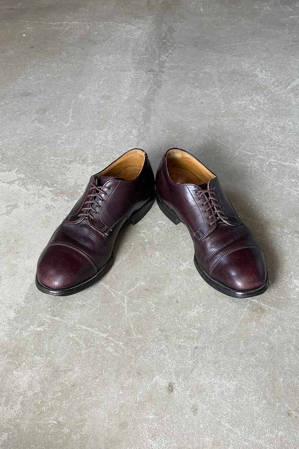 MADE IN USA 80'S 556 MODIFIED LAST STRAIGHT TIP CURF LEATHER SHOES / BROWN [SIZE: US7.0 (approx. 25.0cm) USED]