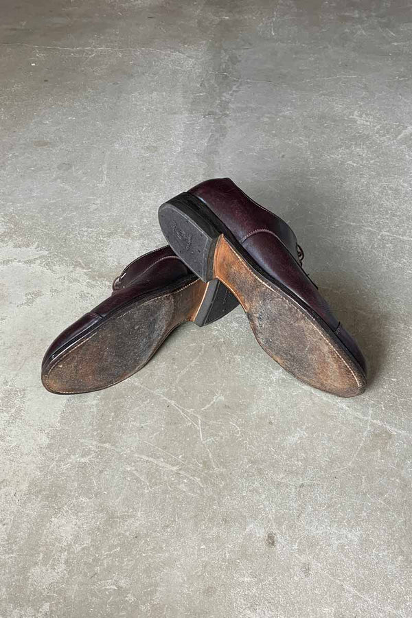 MADE IN USA 80'S 556 MODIFIED LAST STRAIGHT TIP CURF LEATHER SHOES / BROWN [SIZE: US7.0 (approx. 25.0cm) USED]