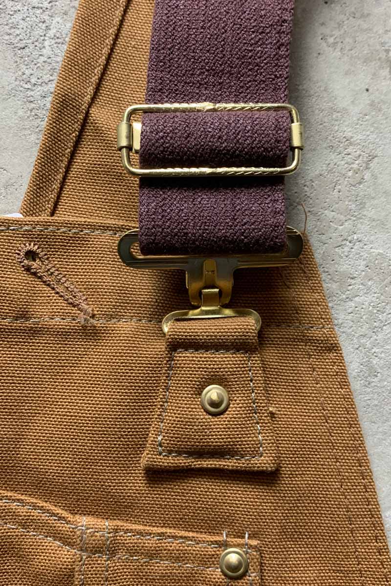 MADE IN USA 90'S OVERALL / CAMEL [SIZE: W28L34 DEADSTOCK/NOS]
