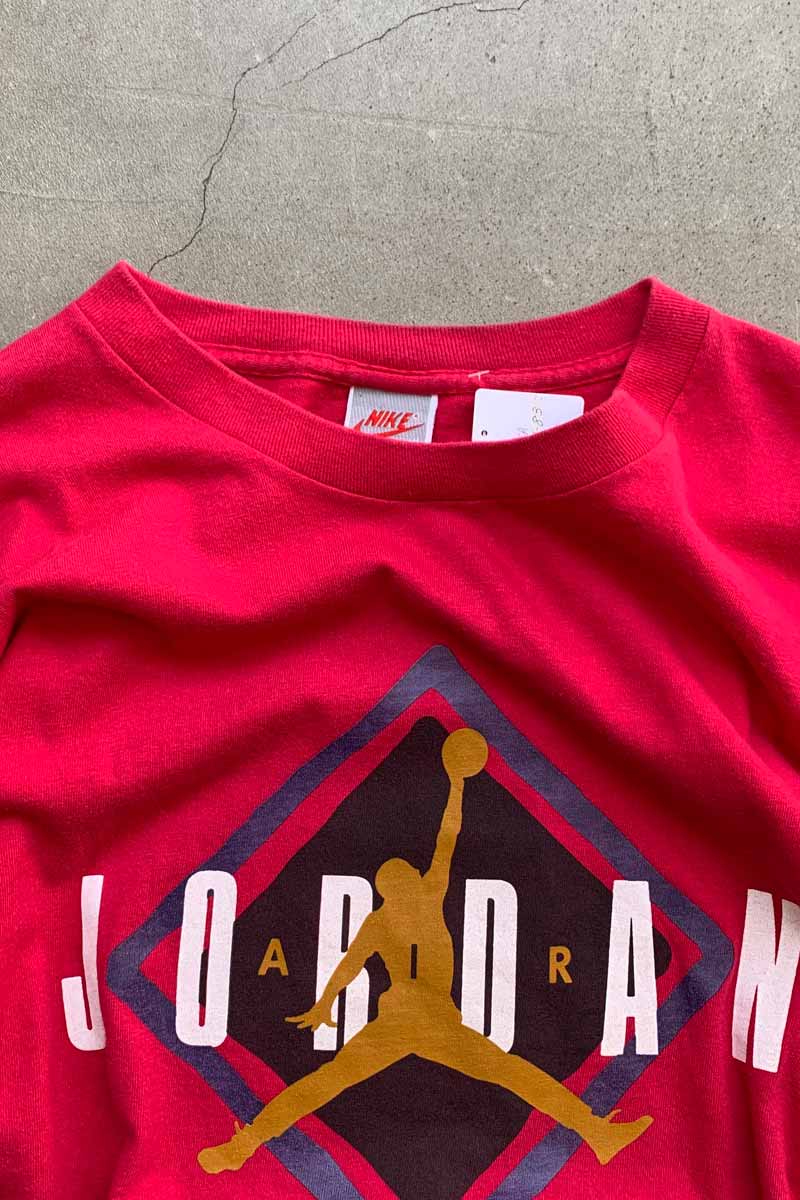 MADE IN USA 90'S JORDAN PRINT T-SHIRT / PINK [SIZE: XL USED]