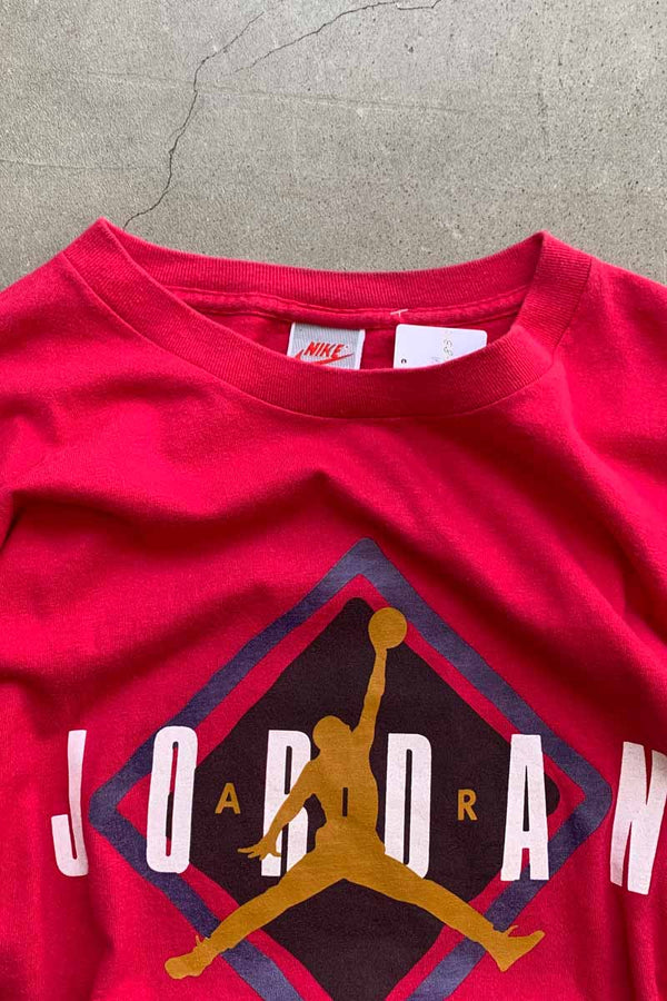 MADE IN USA 90'S JORDAN PRINT T-SHIRT / PINK [SIZE: XL USED]