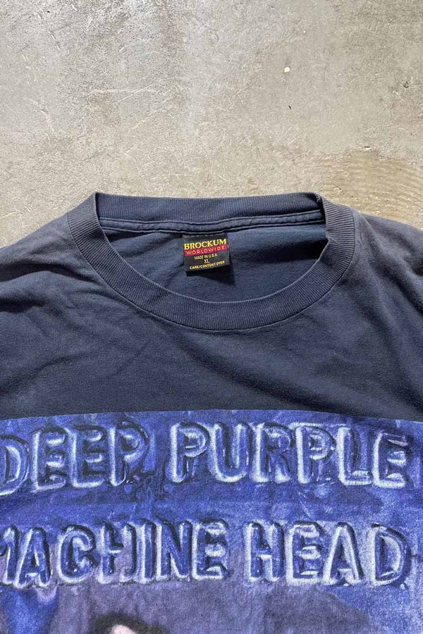 MADE IN USA 93'S T-SHIRT DEEP PURPLE MACHINE HEAD PRINT BAND T-SHIRT / BLACK [SIZE: XL USED]