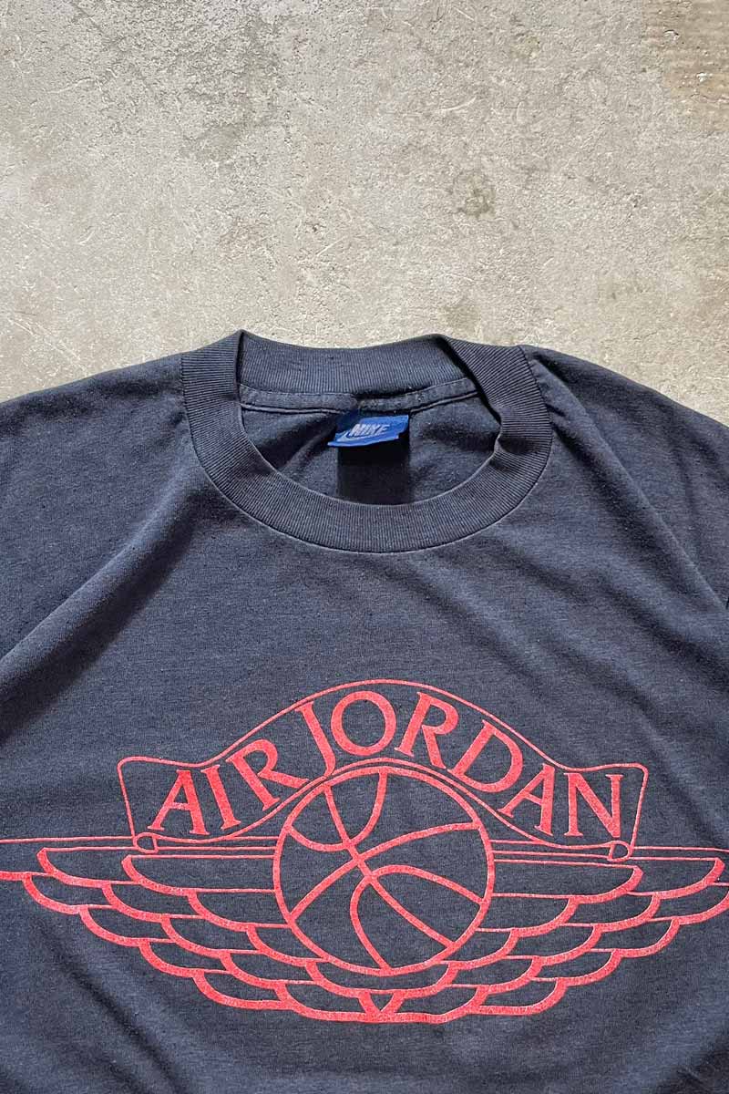 80'S AIR JORDAN T-SHIRT / BLACK [SIZE: M USED]