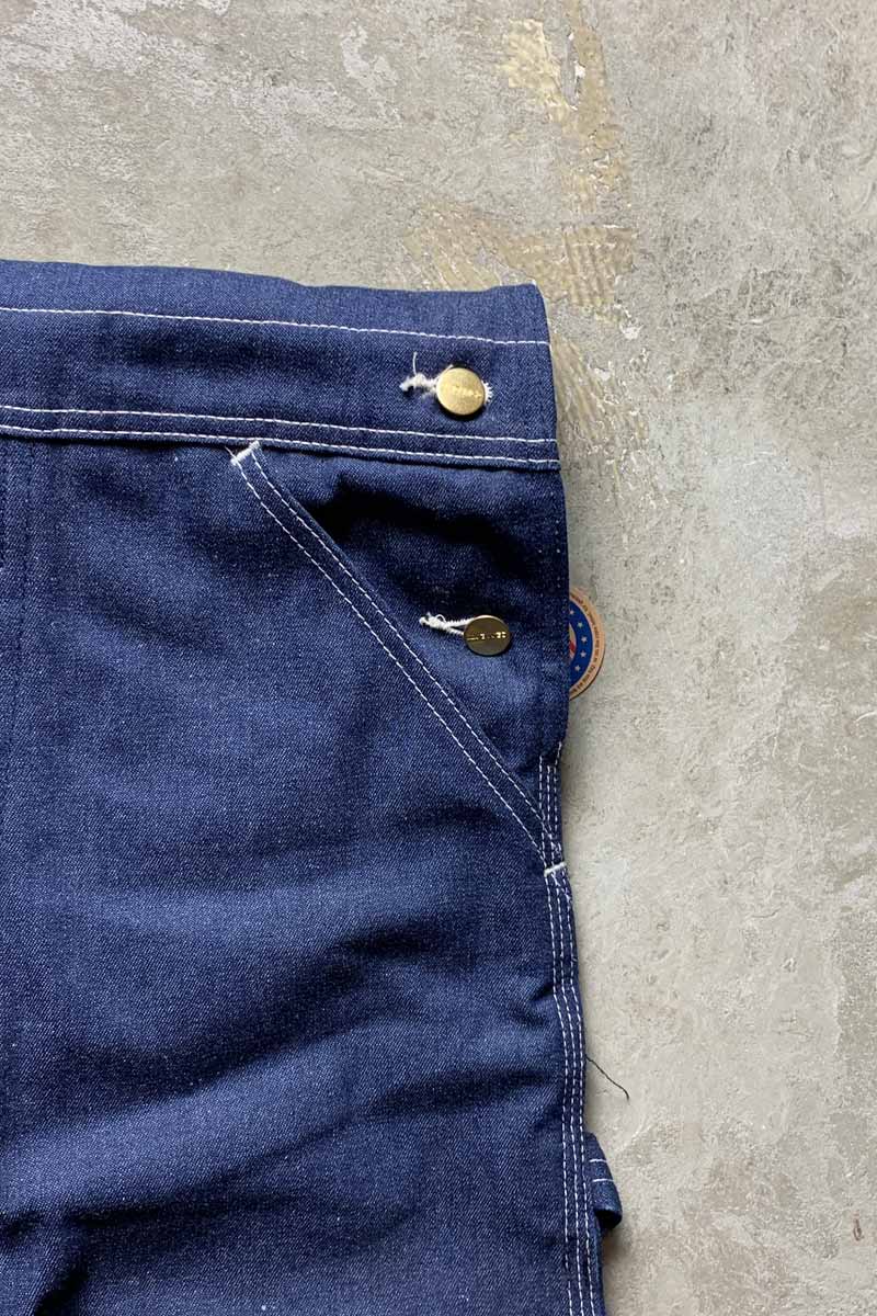 MADE IN USA 90'S DENIM OVERALLS / INDIGO [SIZE: W32L34 DEADSTOCK/NOS]
