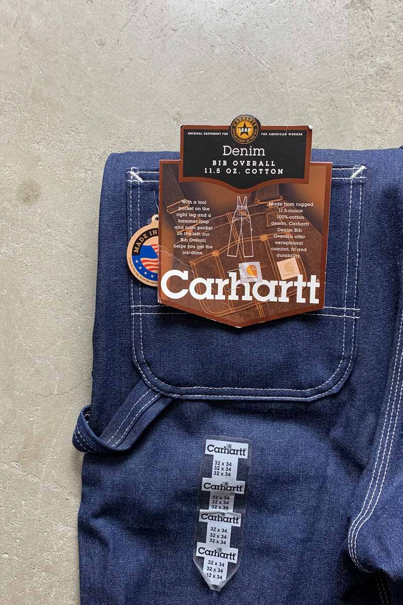 MADE IN USA 90'S DENIM OVERALLS / INDIGO [SIZE: W32L34 DEADSTOCK/NOS]