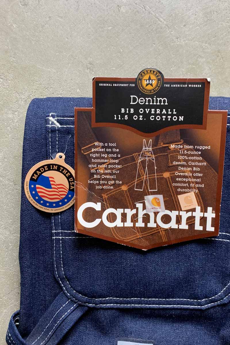 MADE IN USA 90'S DENIM OVERALLS / INDIGO [SIZE: W32L34 DEADSTOCK/NOS]