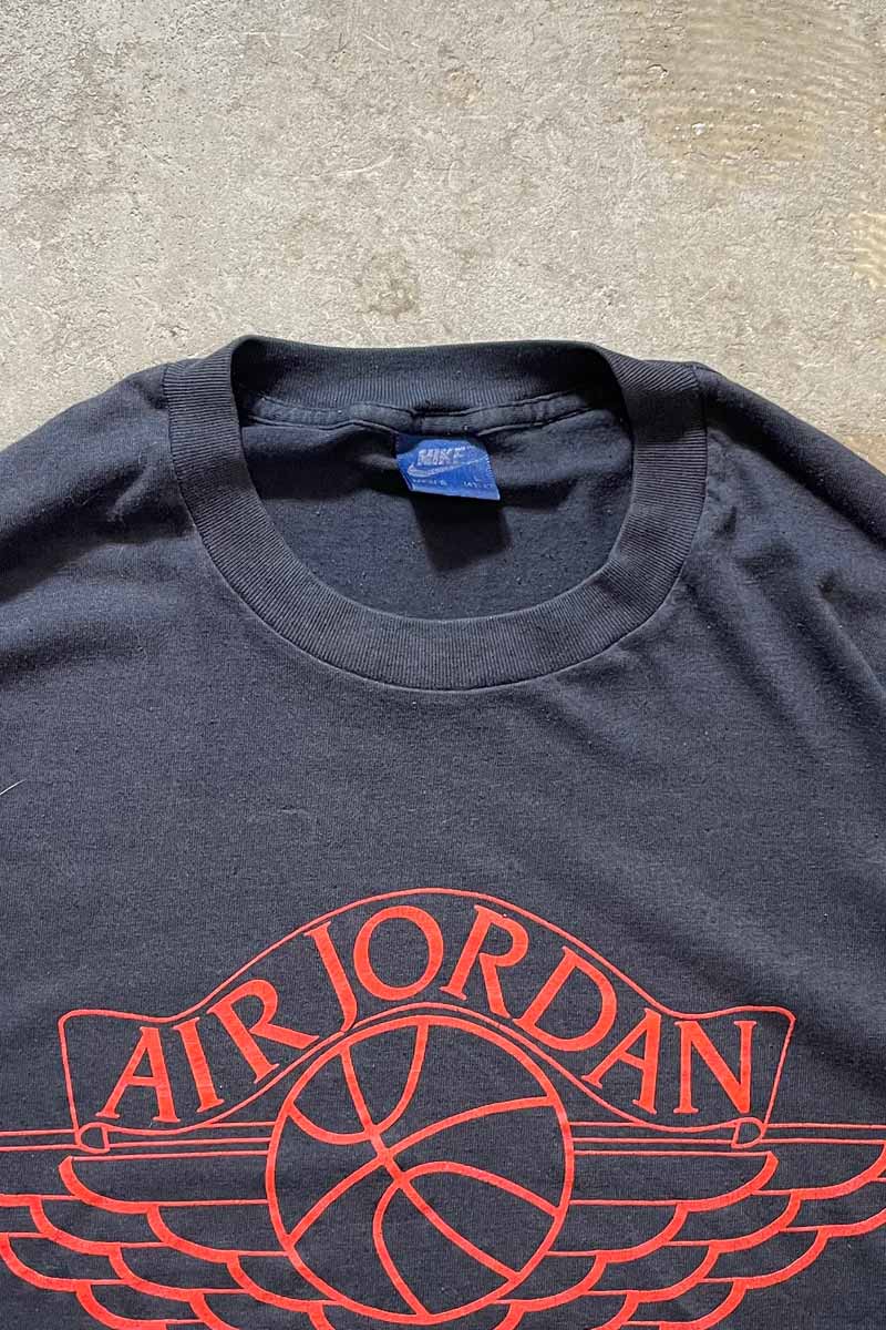 80'S AIR JORDAN T-SHIRT / BLACK [SIZE: L USED]