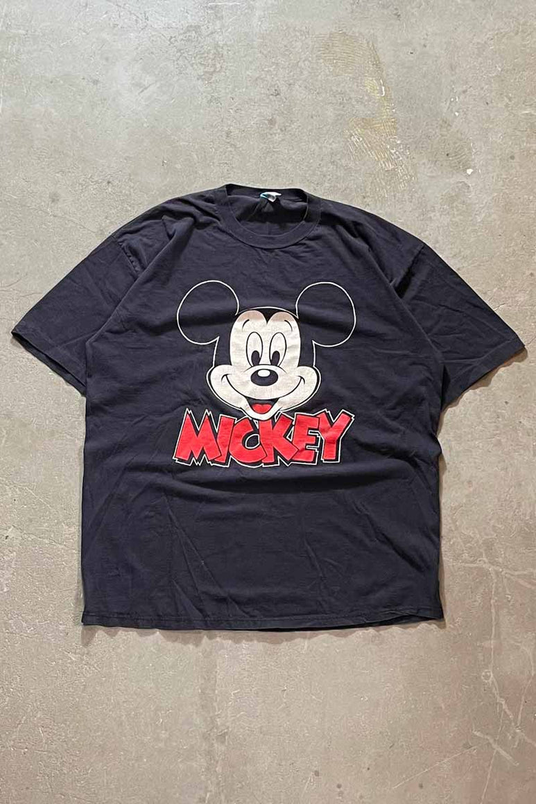 MADE IN USA 90'S MICKEY T-SHIRT / BLACK [SIZE: XL相当 USED]