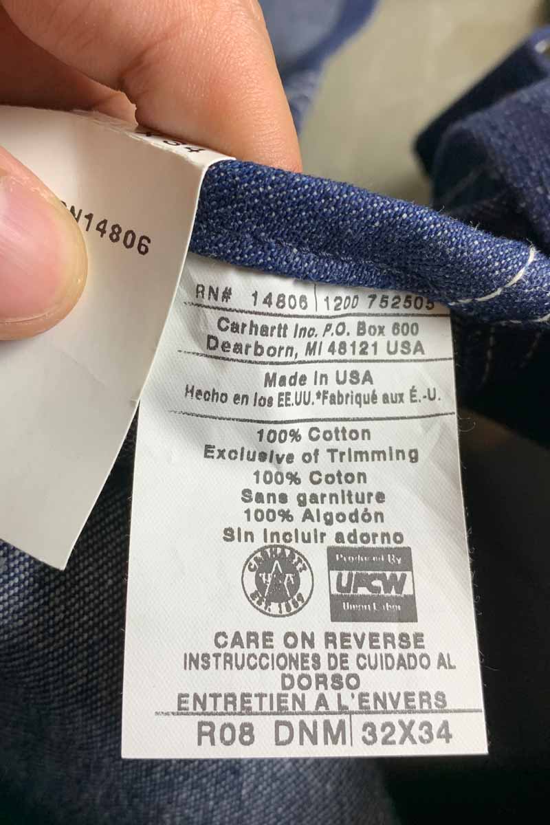 MADE IN USA 90'S DENIM OVERALLS / INDIGO [SIZE: W32L34 DEADSTOCK/NOS]