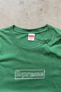 21SS MADE IN USA SUPREME LOGO T-SHIRT / GREEN [SIZE: XL USED]