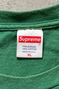 21SS MADE IN USA SUPREME LOGO T-SHIRT / GREEN [SIZE: XL USED]