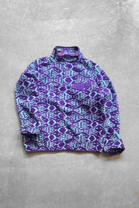 17SS T-SNAP SYNCHILLA AZTEC FLEECE JACKET / PURPLE [SIZE: L USED]