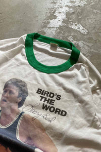 MADE IN USA 86'S NBA LARRY BIRD RINGER T-SHIRT / WHITE [SIZE: L USED]