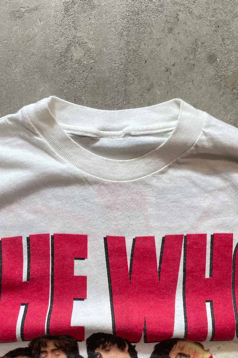 89'S THE WHO BAND T-SHIRT / WHITE [SIZE: M equivalent USED]