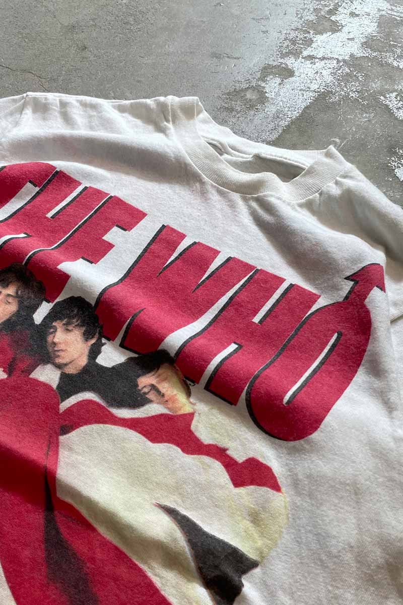 89'S THE WHO BAND T-SHIRT / WHITE [SIZE: M equivalent USED]