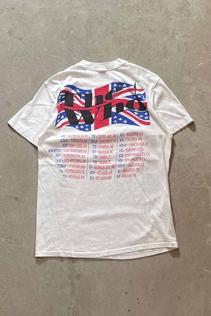 89'S THE WHO BAND T-SHIRT / WHITE [SIZE: M equivalent USED]