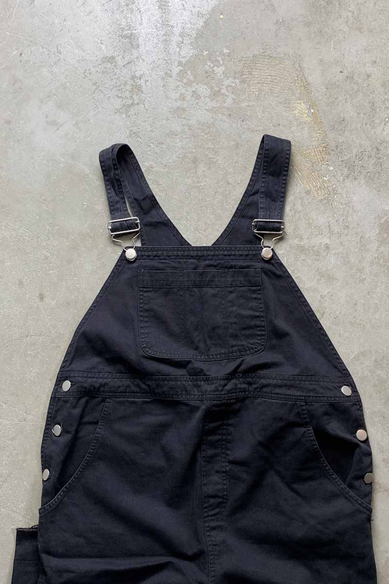 COTTON TWILL OVERALL / BLACK [SIZE: S USED]