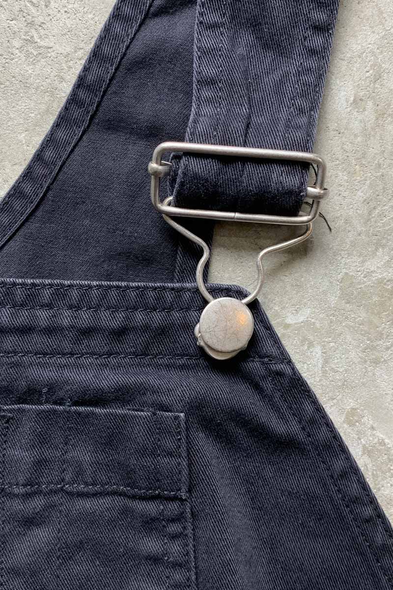 COTTON TWILL OVERALL / BLACK [SIZE: S USED]