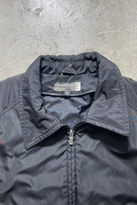 Y2K EARLY 00'S ZIP UP NYLON PUFF JACKET / BLACK [SIZE: XL USED]