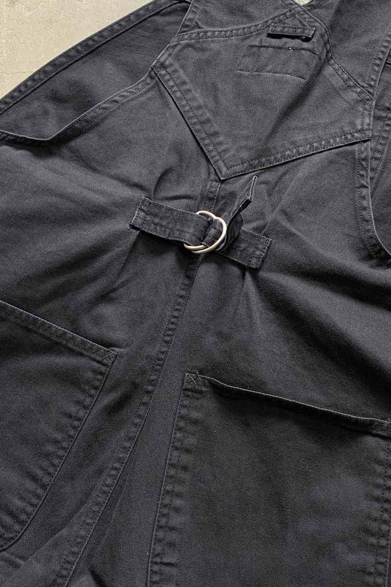 COTTON TWILL OVERALL / BLACK [SIZE: S USED]