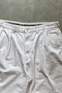 90'S TUCK CHINO SHORT PANTS / WHITE [SIZE: 36 USED]