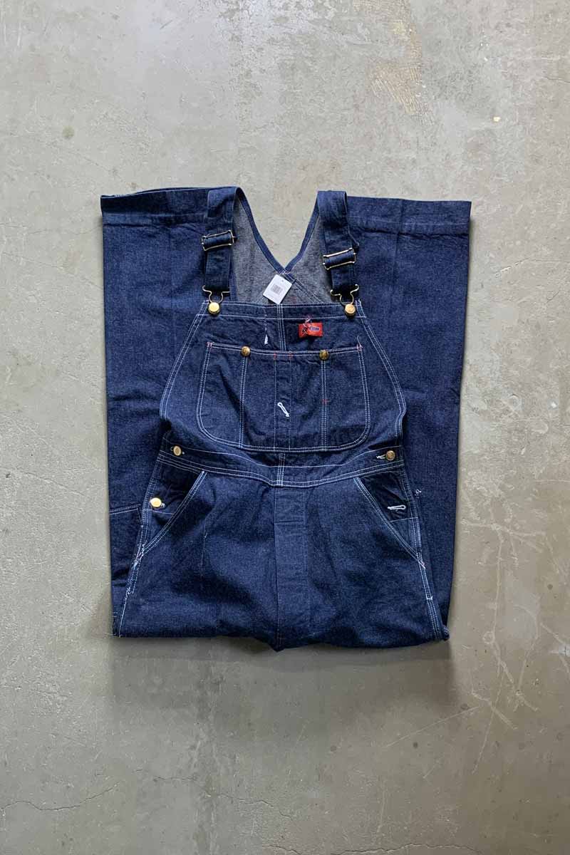 MADE IN USA 80'S TROUSER TYPE DENIM OVERALL / INDIGO [SIZE: W32L32 USED]