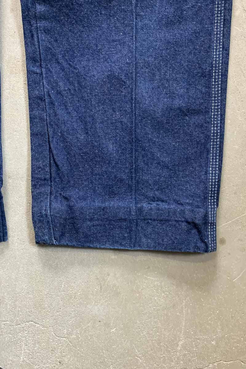 MADE IN USA 80'S TROUSER TYPE DENIM OVERALL / INDIGO [SIZE: W32L32 USED]