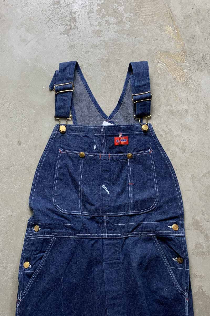 MADE IN USA 80'S TROUSER TYPE DENIM OVERALL / INDIGO [SIZE: W32L32 USED]